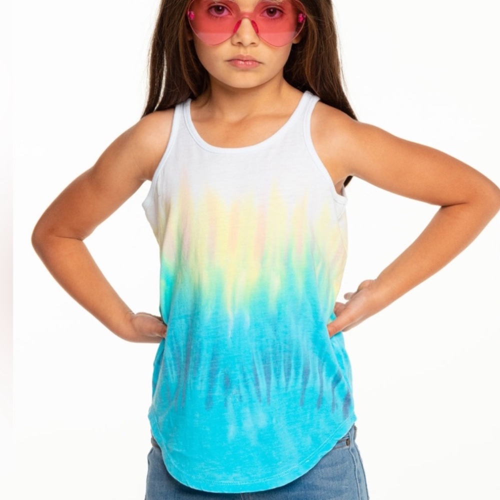 NWT- Chaser Tie Dye Recycled Vintage Jersey Scoop Back Shirttail Tank